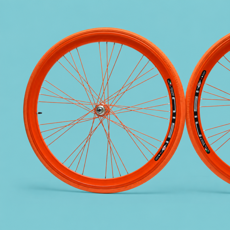 Cerchi 28 fixed 1v arancio 40h personalizzabile