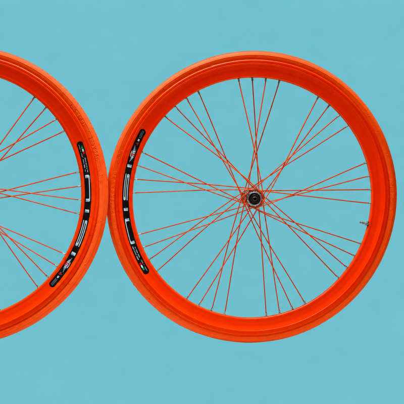 Cerchi 28 fixed 1v arancio 40h personalizzabile