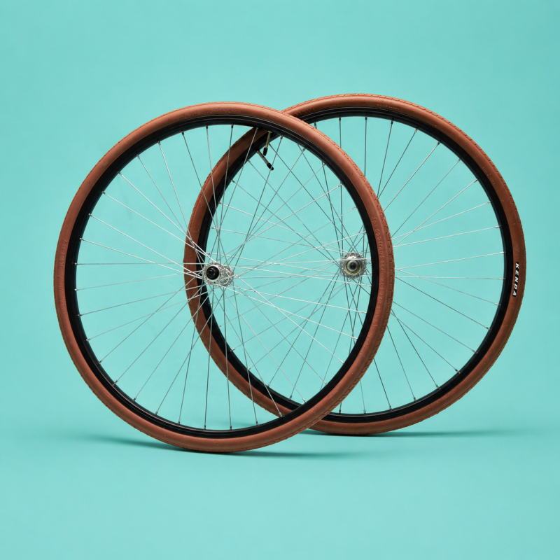 Cerchi 28x1.3/8-5/8 Anteriore E Posteriore Nero-Marrone 5V personalizzabile