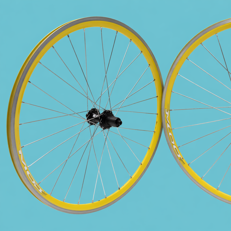 Cerchi mtb 26 7 v giallo personalizzabile