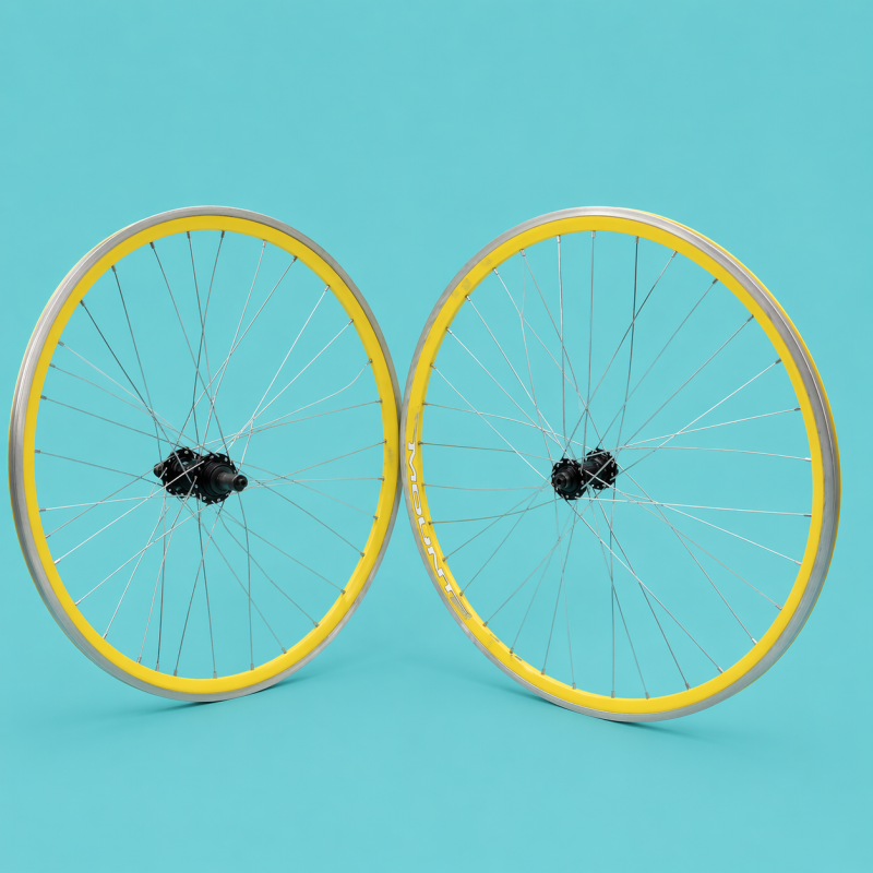 Cerchi mtb 26 7 v giallo personalizzabile