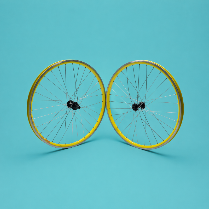 Cerchi mtb 26 7 v giallo personalizzabile