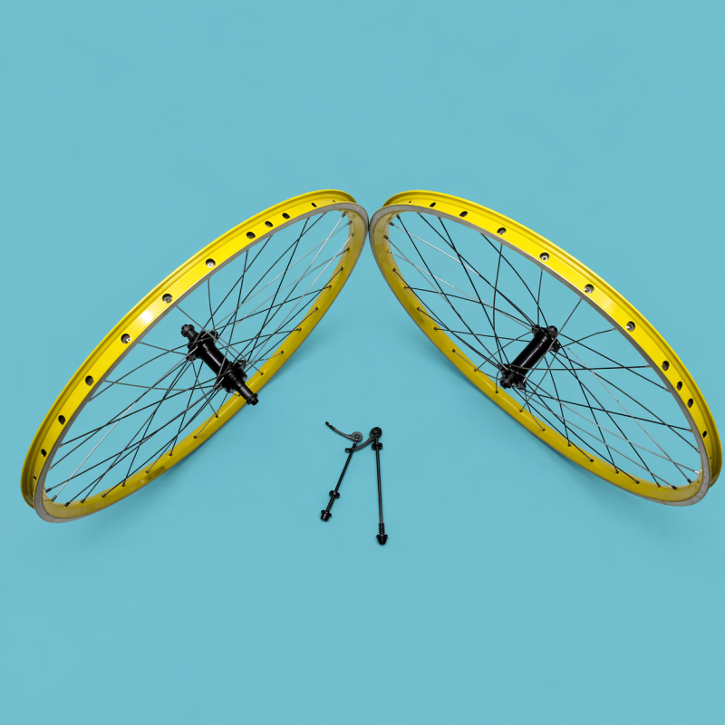 Cerchi mtb 26 7 v giallo personalizzabile
