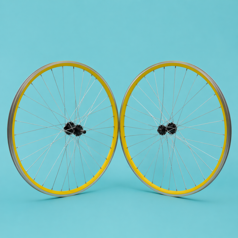 Cerchi mtb 26 7 v giallo personalizzabile