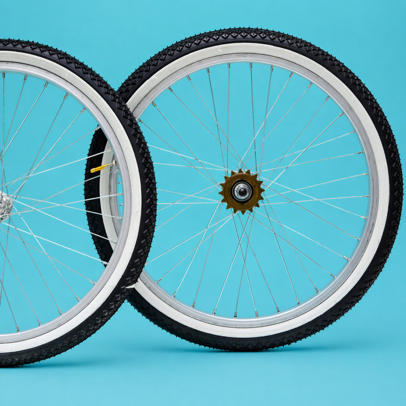 Ruote bici 24 complete nero