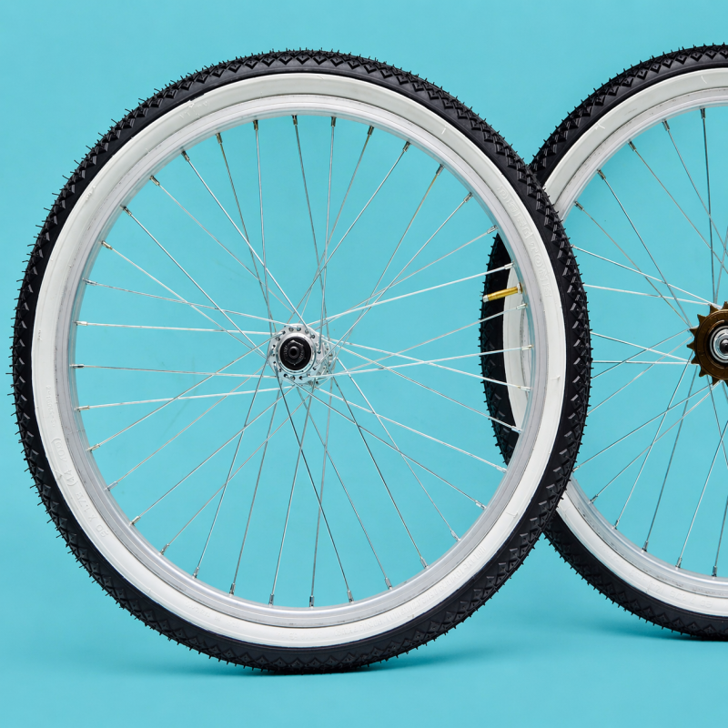Ruote bici 24 complete nero