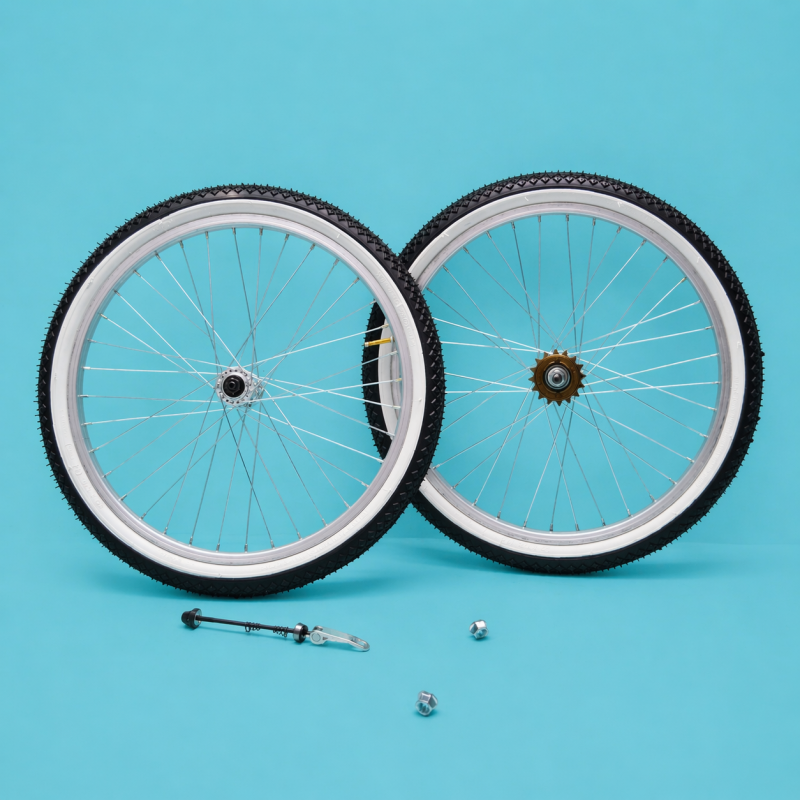 Ruote bici 24 complete nero