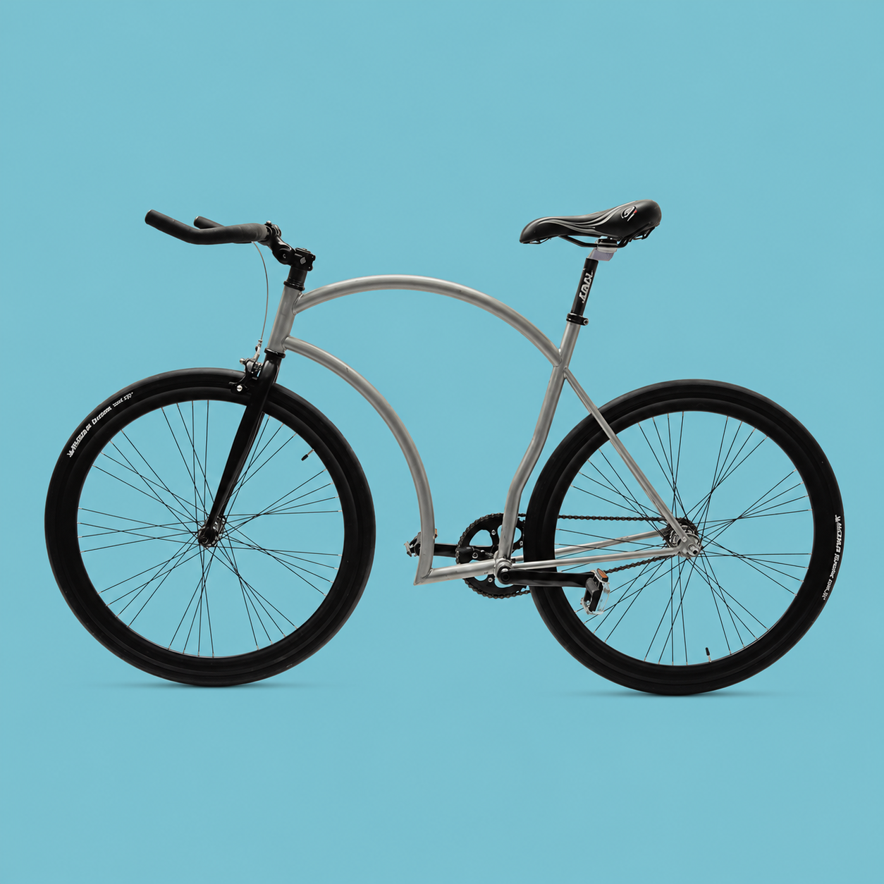 Fixed bike 28 bici single speed grigio nero personalizzabile