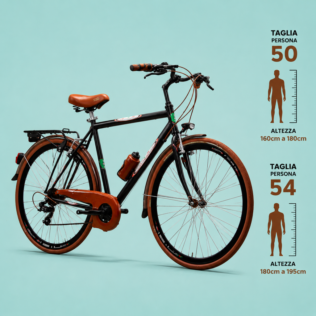 Bici trekking 28 uomo marrone personalizzabile