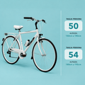 Bici trekking city bike 28 uomo alluminio shimano bianco personalizzabile