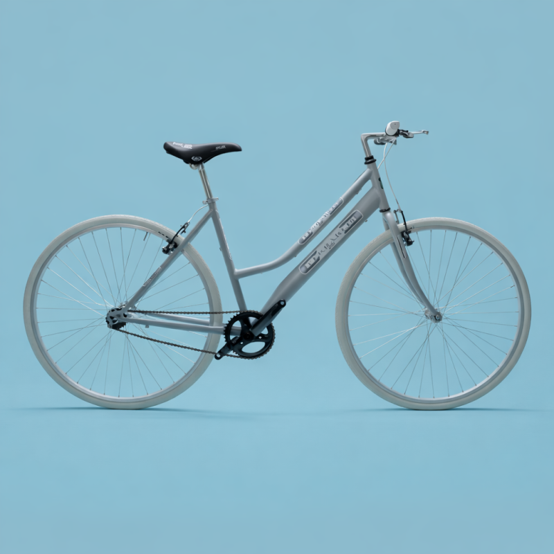 Fixed 28 bici donna single speed grigio personalizzabile