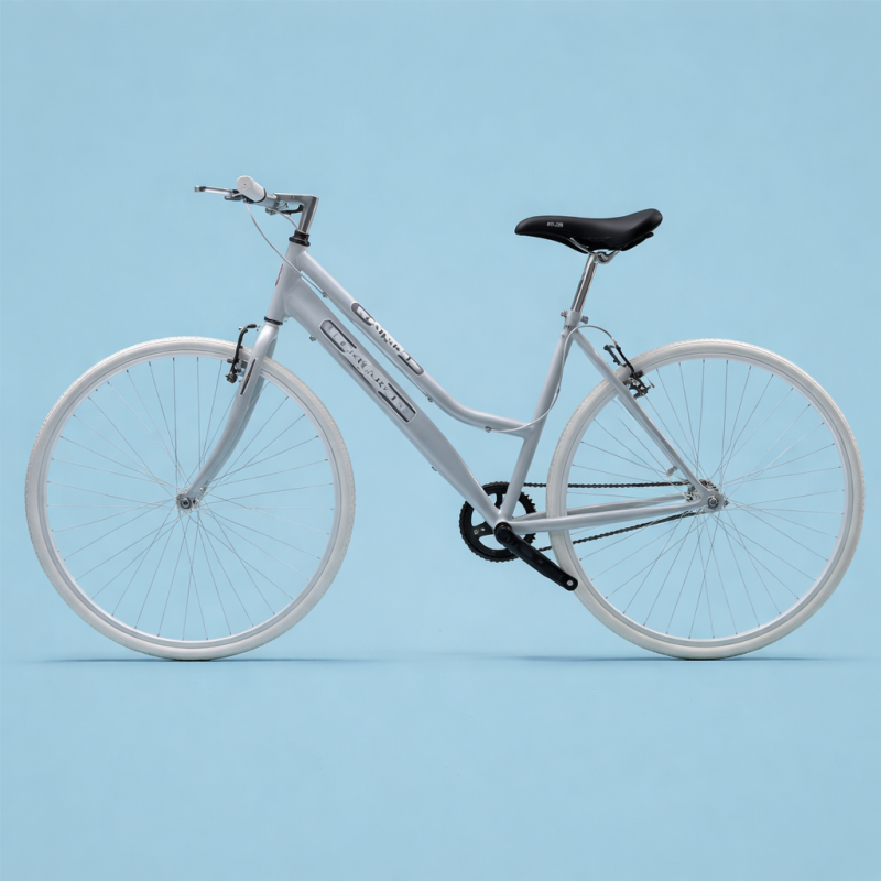 Fixed 28 bici donna single speed grigio personalizzabile
