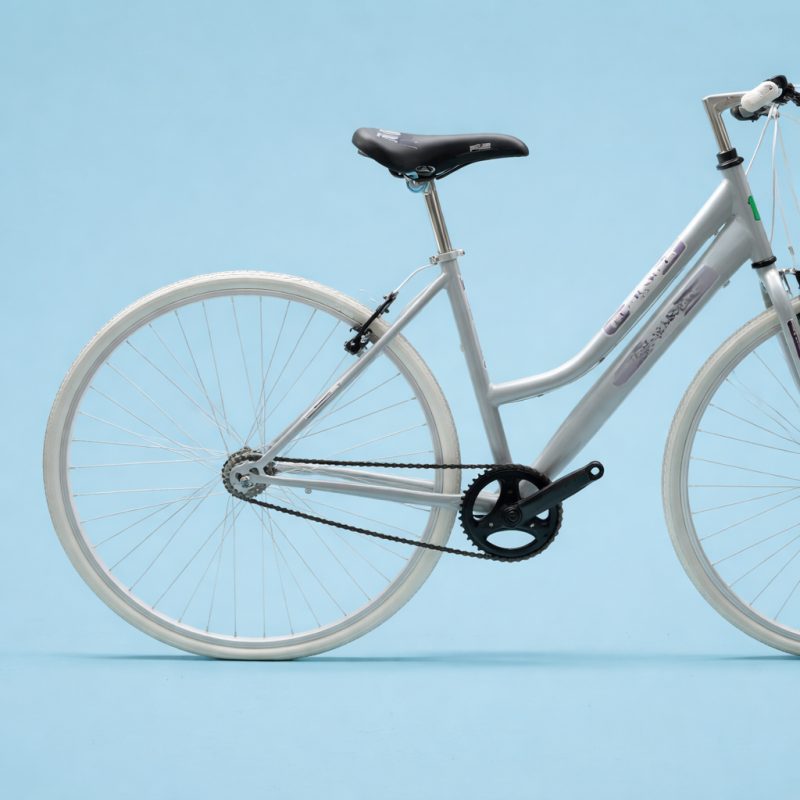 Fixed 28 bici donna single speed grigio personalizzabile