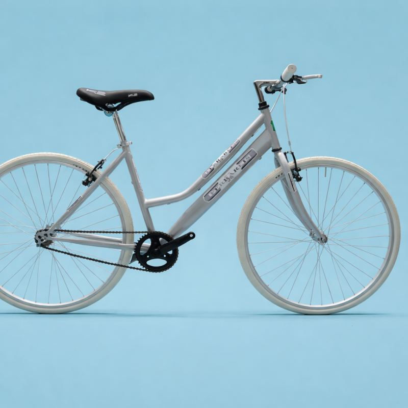 Fixed 28 bici donna single speed grigio personalizzabile
