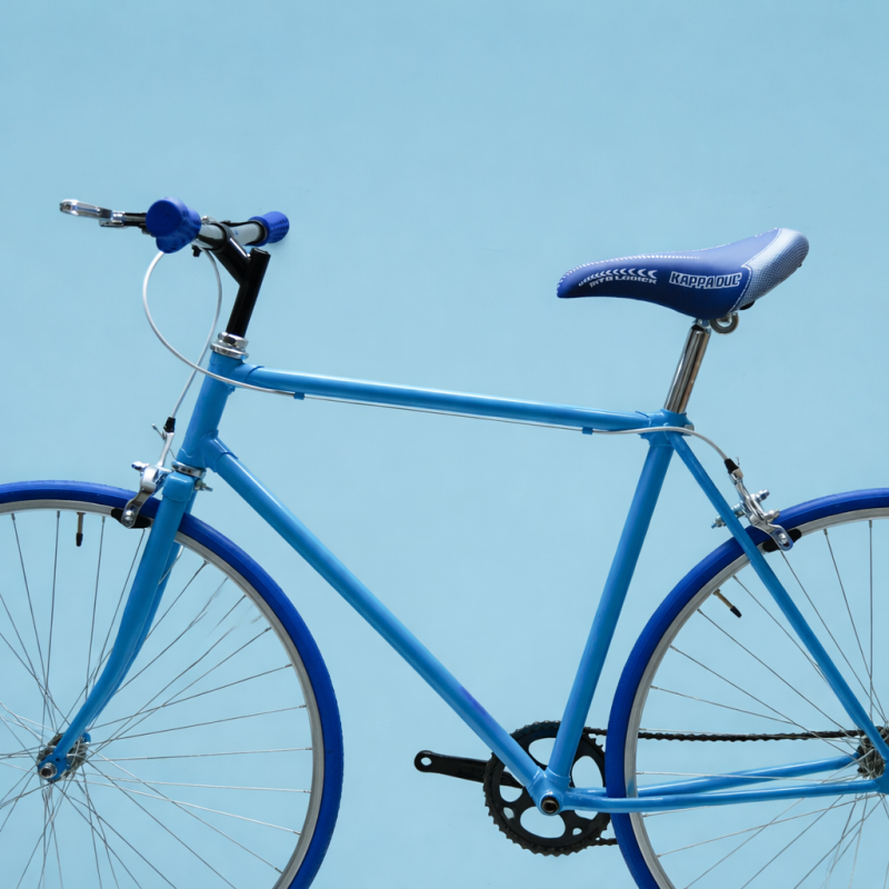fixed 28 bici single speed celeste blu personalizzabile