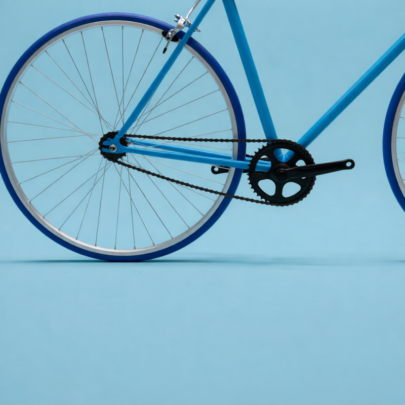 fixed 28 bici single speed celeste blu personalizzabile