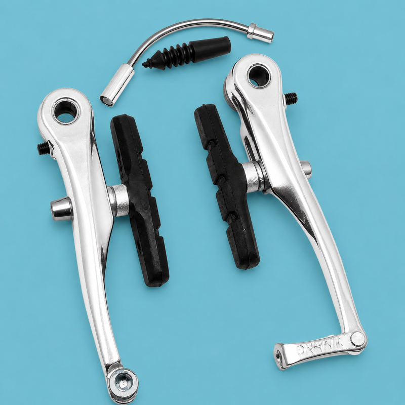 Freni bici vbrake in alluminio cromo con pattini