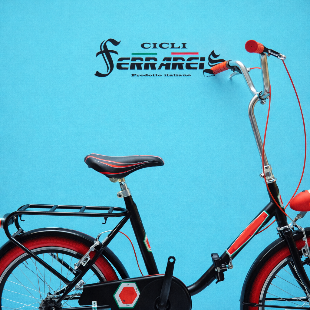Bici Pieghevole 20" Nero e Rosso — Shimano Nexus, Sportiva e Personalizzabile