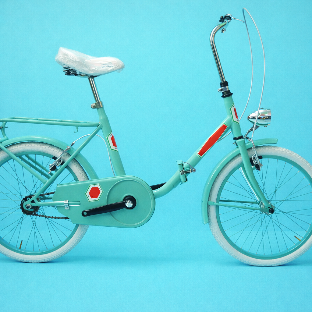 Bici Pieghevole 20" Verde e Marrone — Shimano Nexus, Personalizzabile