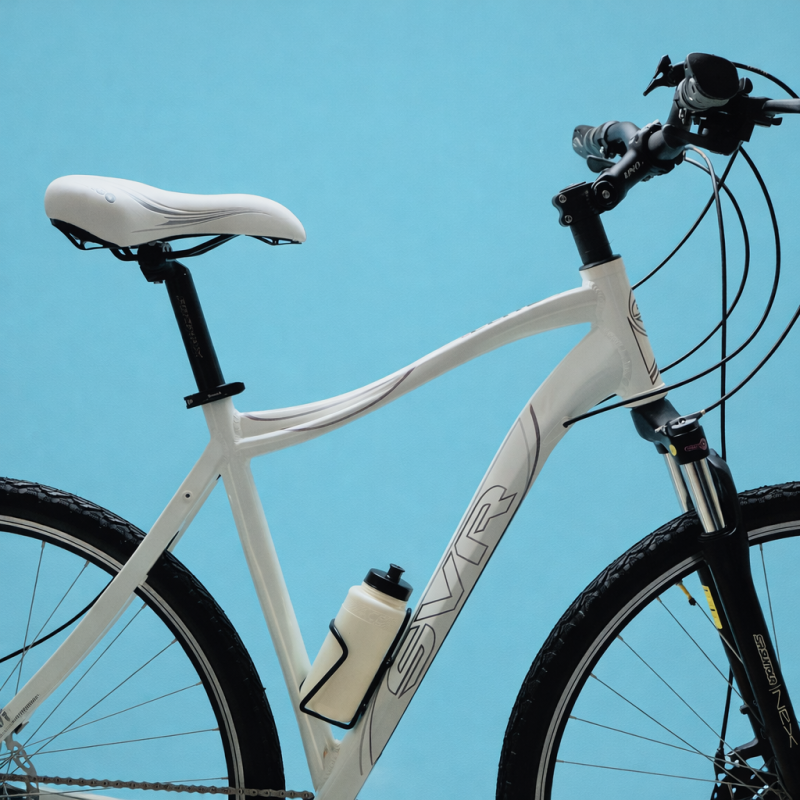 Ibrida 28 bici ammortizzata uomo in alluminio shimano personalizzabile
