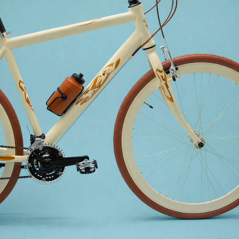 Ibrida 28 ciy bike uomo Shimano alluminio bici panna personalizzabile