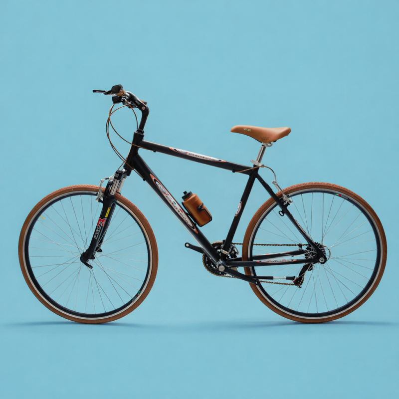 Ibrida 28 uomo 21v shimano alluminio marrone personalizzabile