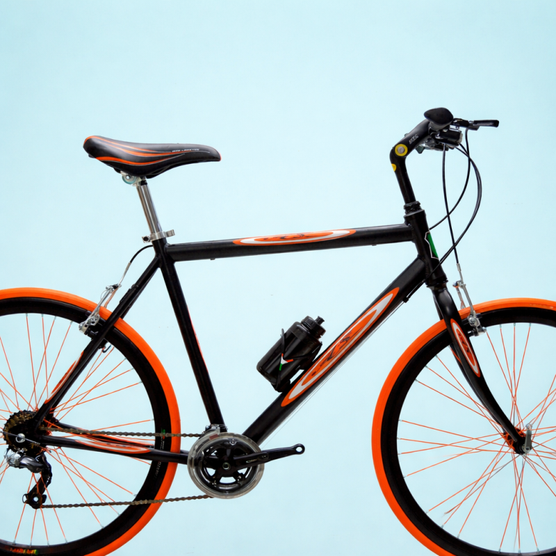 Ibrida 28 uomo 21v shimano arancio personalizzabile