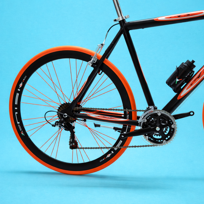 Ibrida 28 uomo 21v shimano arancio personalizzabile