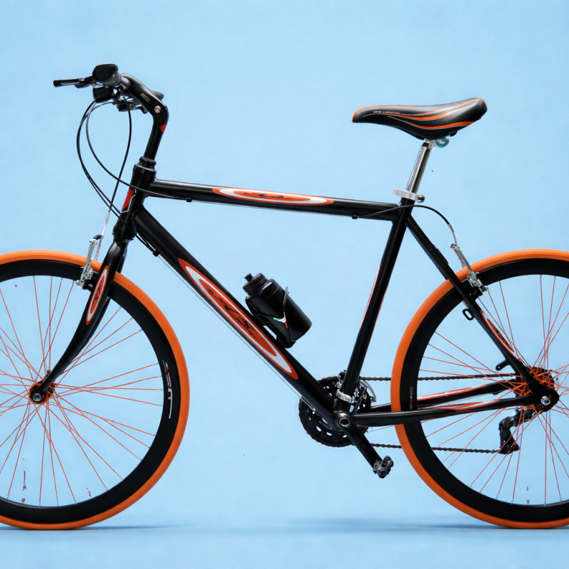 Ibrida 28 uomo 21v shimano arancio personalizzabile