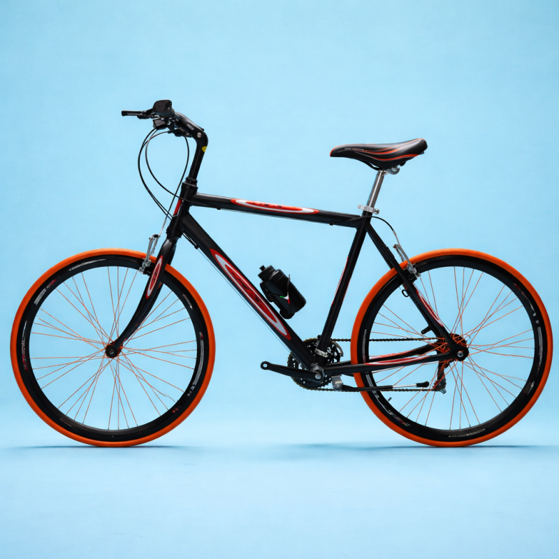 Ibrida 28 uomo 21v shimano arancio personalizzabile