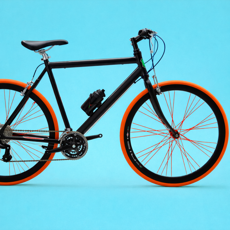 Ibrida 28 uomo 21v shimano arancio personalizzabile