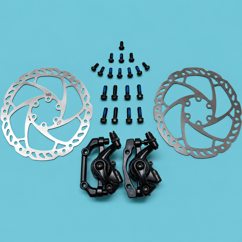 Kit freni a disco logan 2 meccanici pinze e dischi logan neri grigio 160mm
