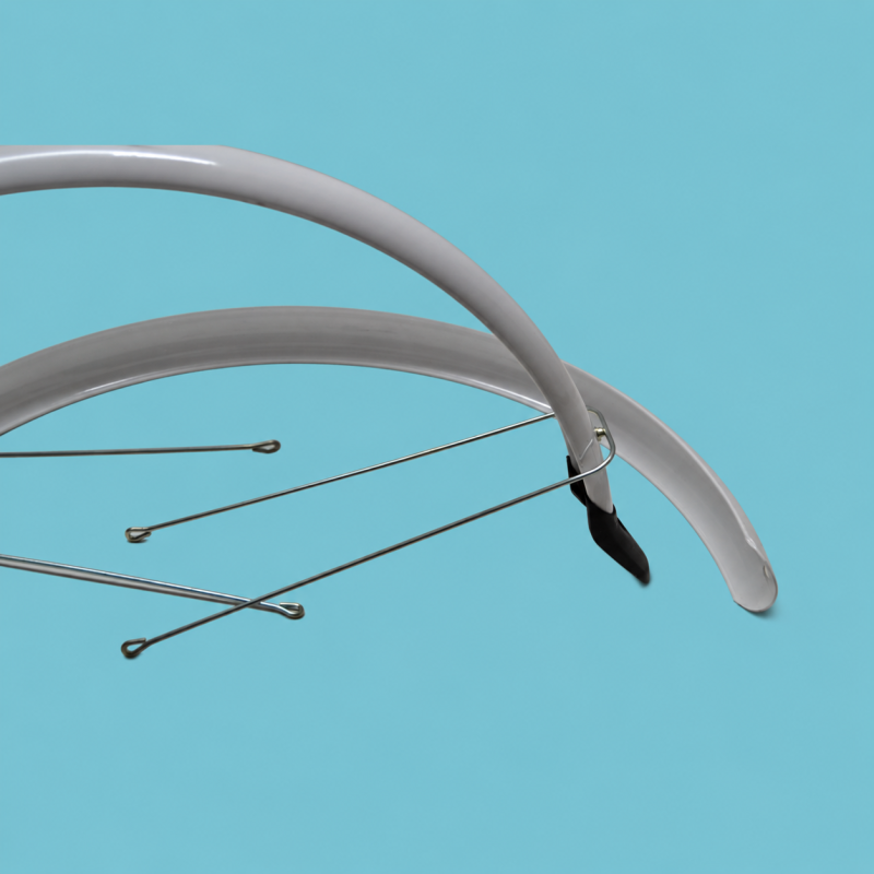 Parafanghi da 24 per bicicletta modello Graziella pieghevole city pvc bianco