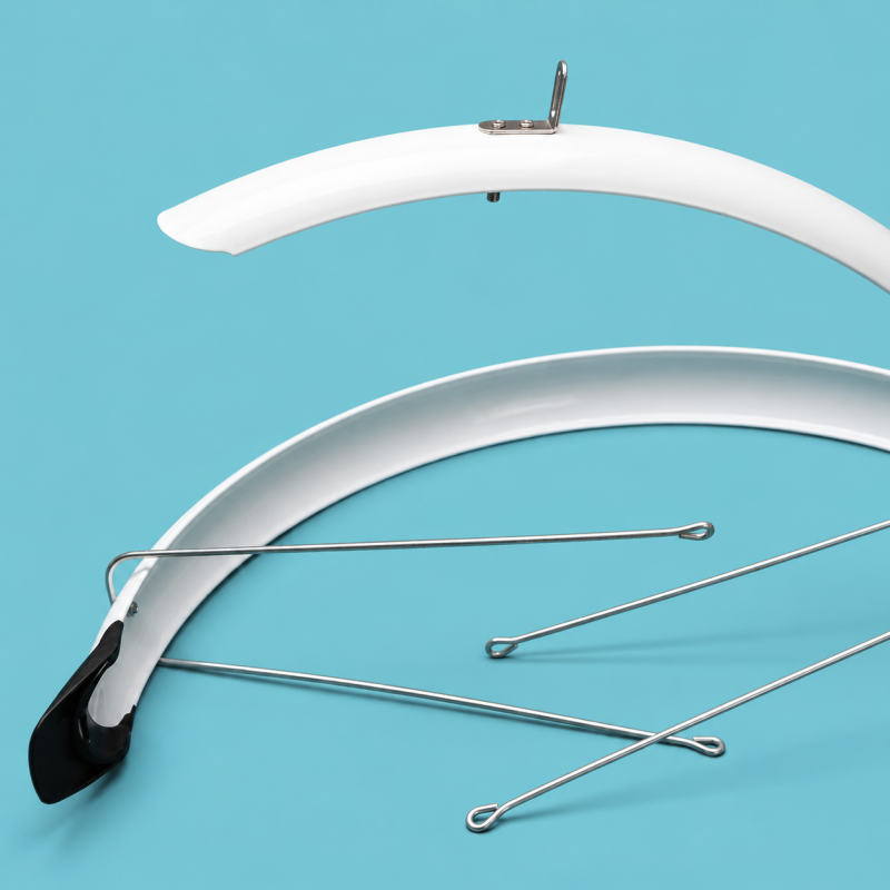 Parafanghi da 26 per bicicletta modello trekking city pvc bianco