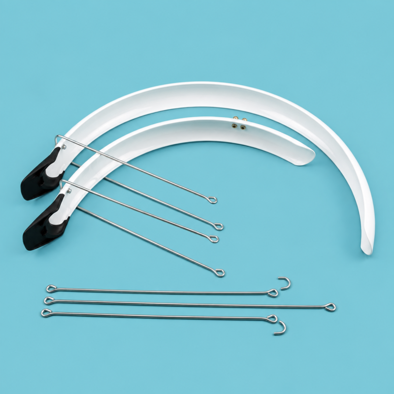 Parafanghi da 26 per bicicletta modello trekking city pvc bianco
