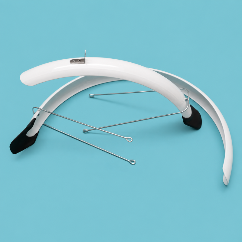 Parafanghi da 26 per bicicletta modello trekking city pvc bianco