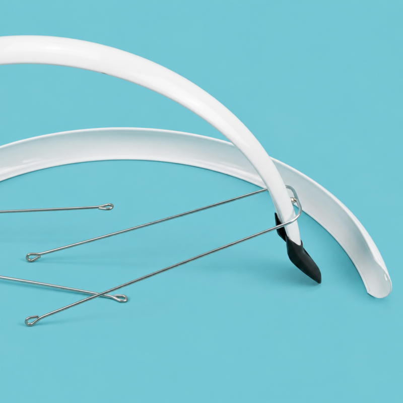 Parafanghi da 26 per bicicletta modello trekking city pvc bianco
