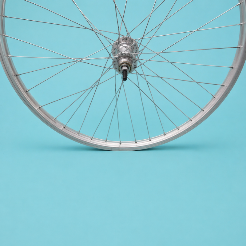 Ruota bici anteriore o posteriore 26x1 3/8 grigio 1 velocità