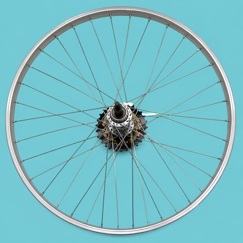 Ruota bici mtb posteriore 24x1.95 7 v grigio