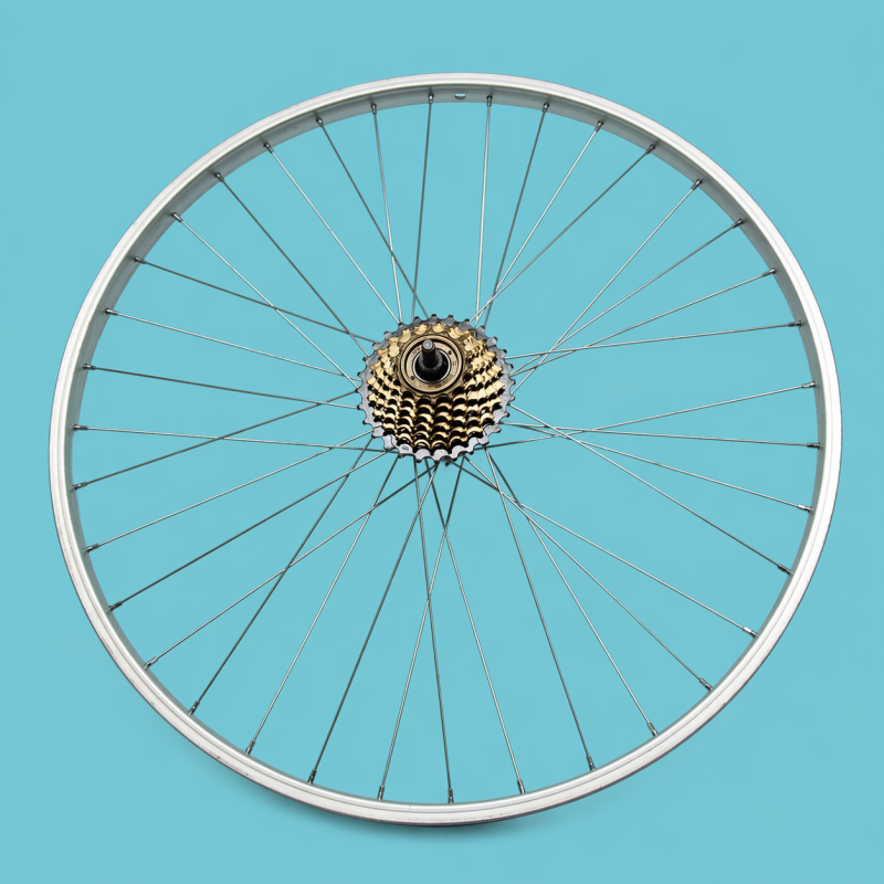 Ruota bici mtb posteriore 24x1.95 7 v grigio