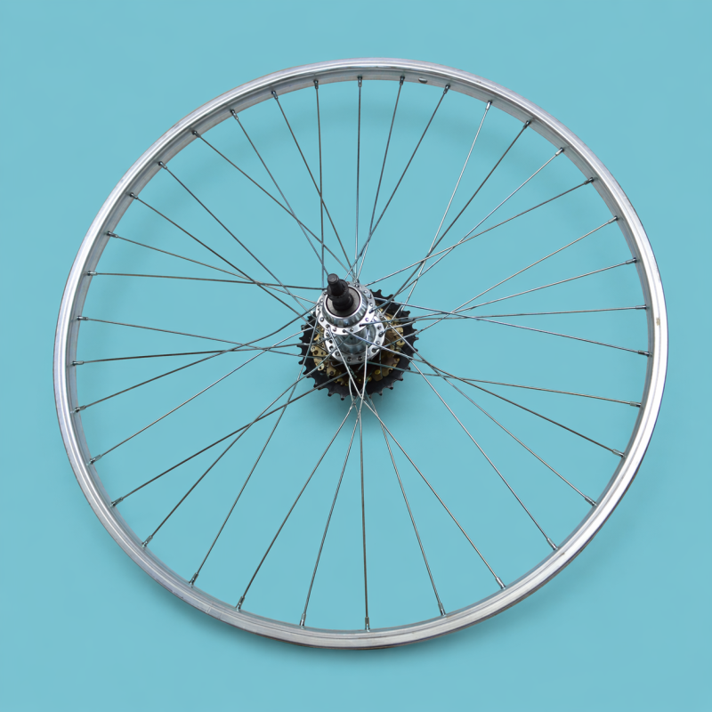 Ruota bici mtb posteriore 24x1.95 7 v grigio