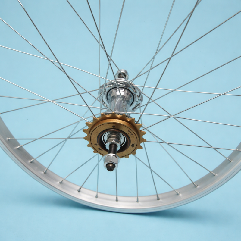 Ruota Posteriore Bici 20" 1 Velocità MTB Pieghevole 20x1.75 Completa Alluminio Presta