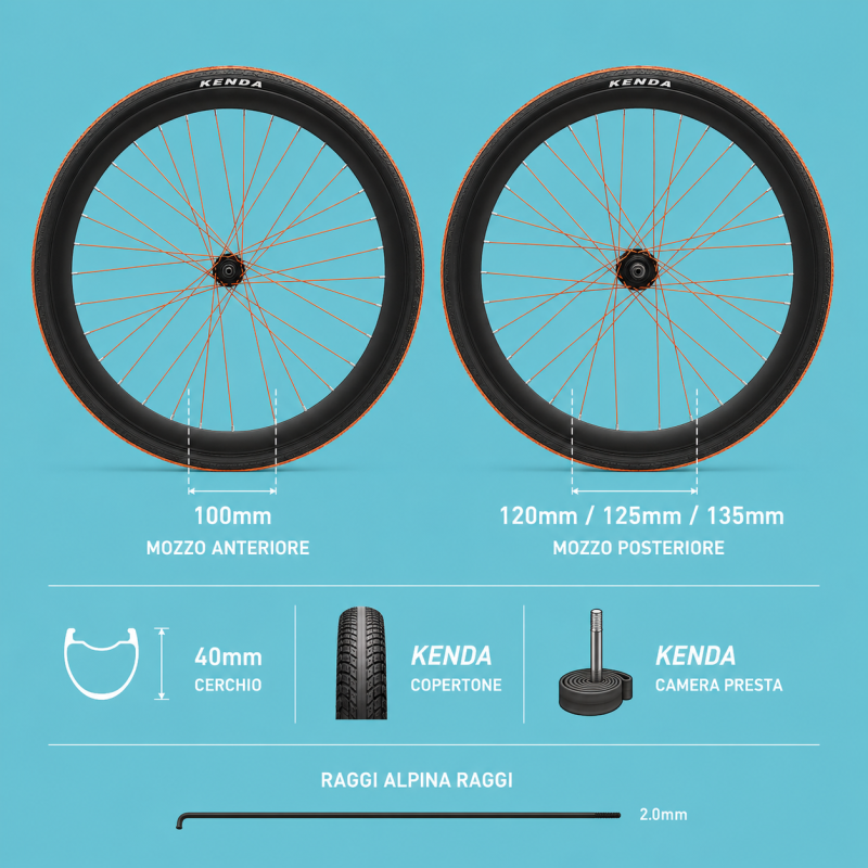 Ruote 28 o cerchi fixed single speed scatto fisso 1v personalizzabile