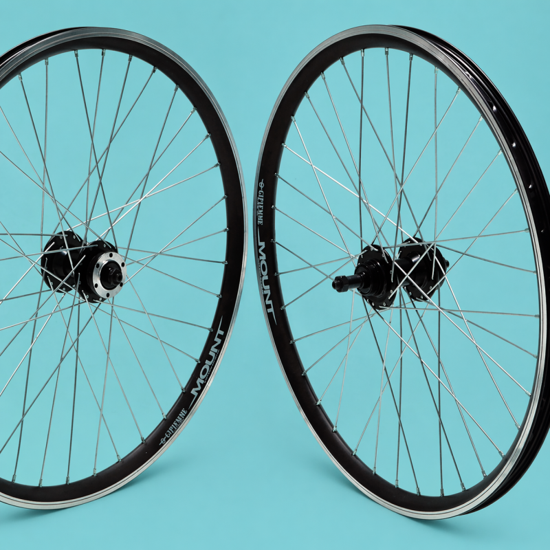 Ruote bici 24 attacco disco 7v nero