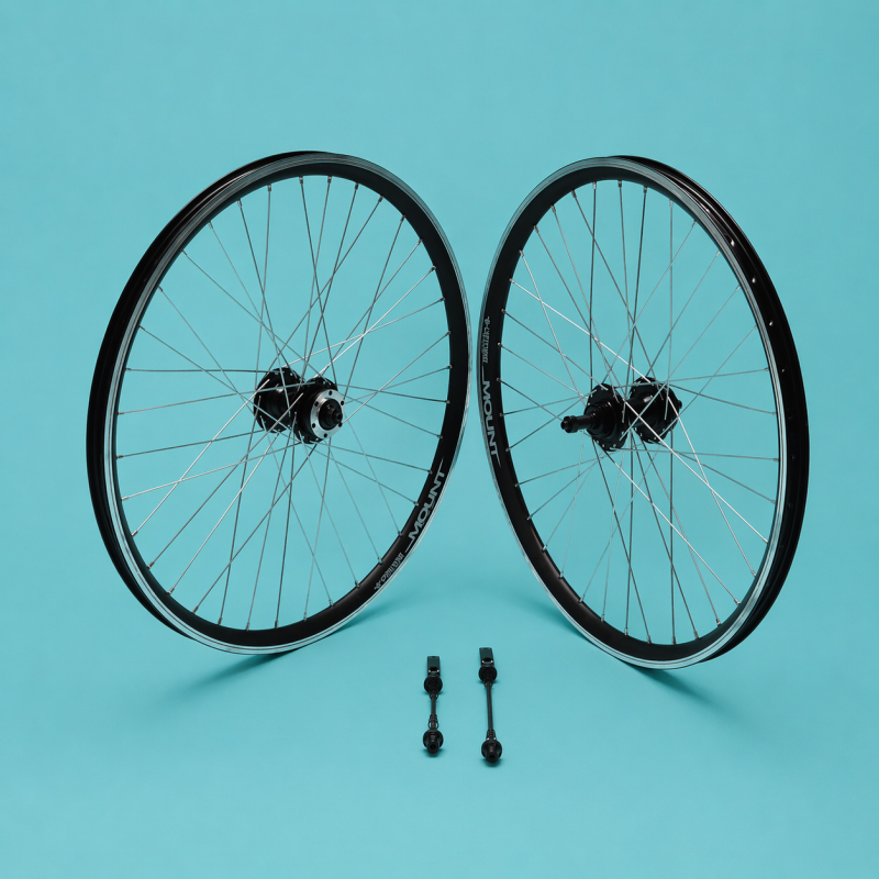 Ruote bici 24 attacco disco 7v nero