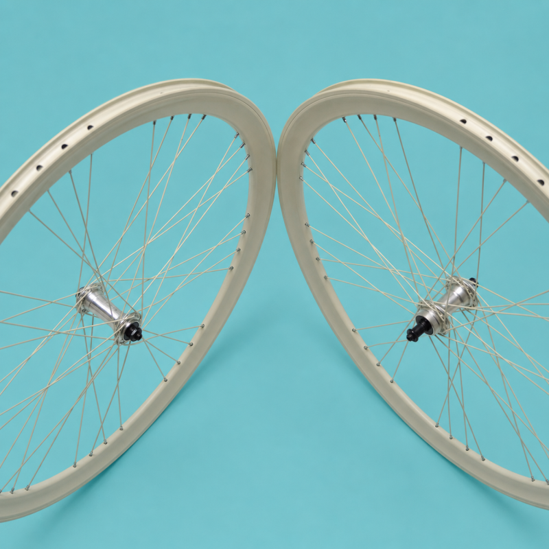 ruote bici 28x1.3/8-5/8 1 velocità panna 40 mm personalizzabile