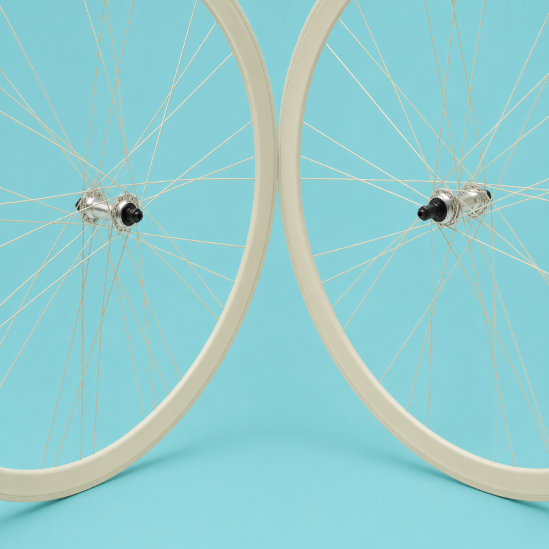 ruote bici 28x1.3/8-5/8 1 velocità panna 40 mm personalizzabile