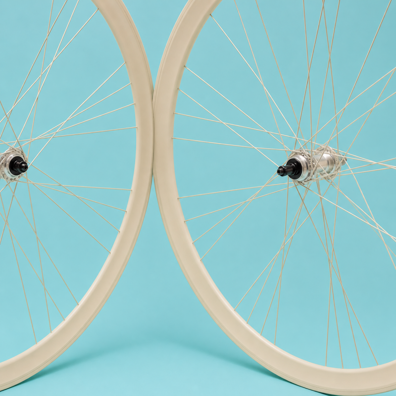 ruote bici 28x1.3/8-5/8 1 velocità panna 40 mm personalizzabile