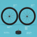 Ruote bici 28x1.3/8-5/8 1fino a 7 velocità a filetto Gipiemme Raktor nere gommate personalizzabile