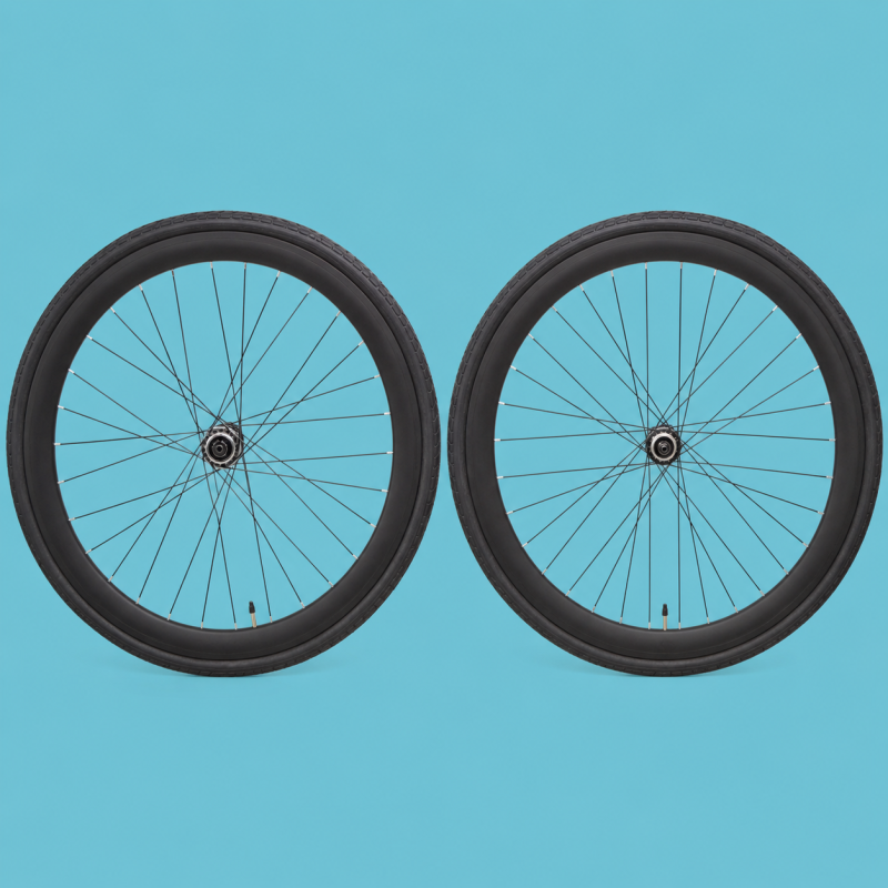 Ruote bici 28x1.3/8-5/8 1fino a 7 velocità a filetto Gipiemme Raktor nere gommate personalizzabile